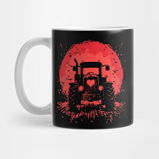 Retro Valentines Day Tractor | Farm Lover Mug